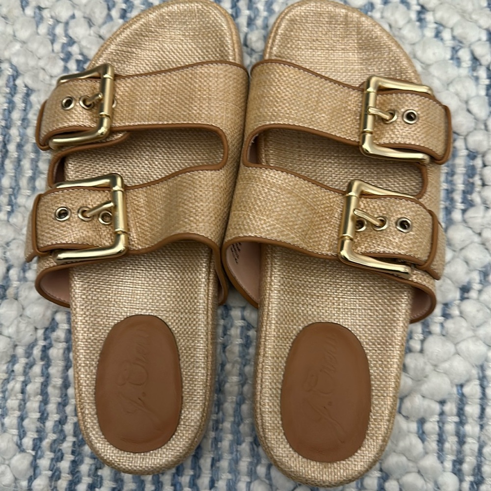 COPY - J. Crew raffia sandals NWOB